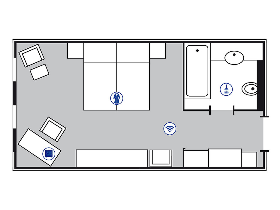 Room floor plan Superior room | Maritim proArte Hotel Berlin