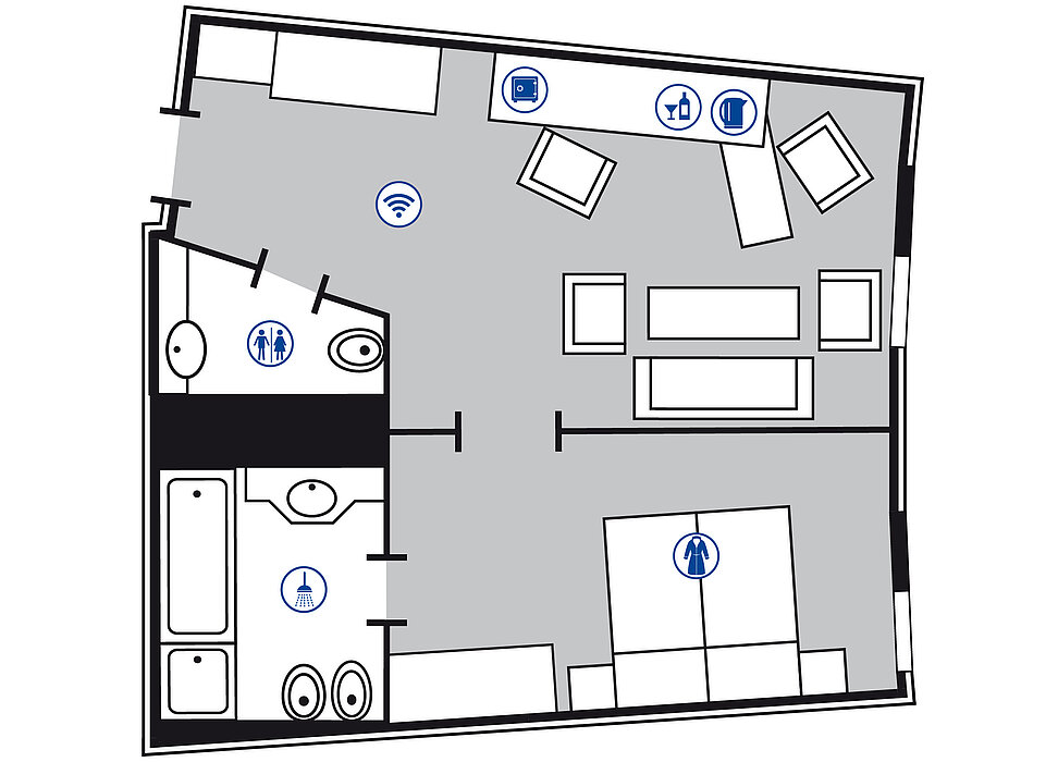 Plan de la salle Suite Master | Maritim Hotel Frankfurt