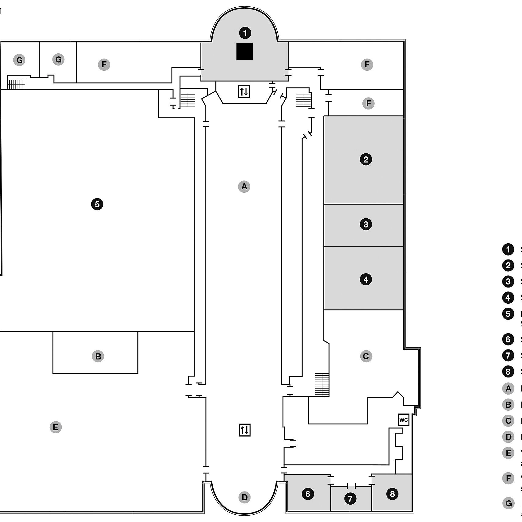 Plan d'étage, 1er étage | Maritim Hotel Magdeburg 