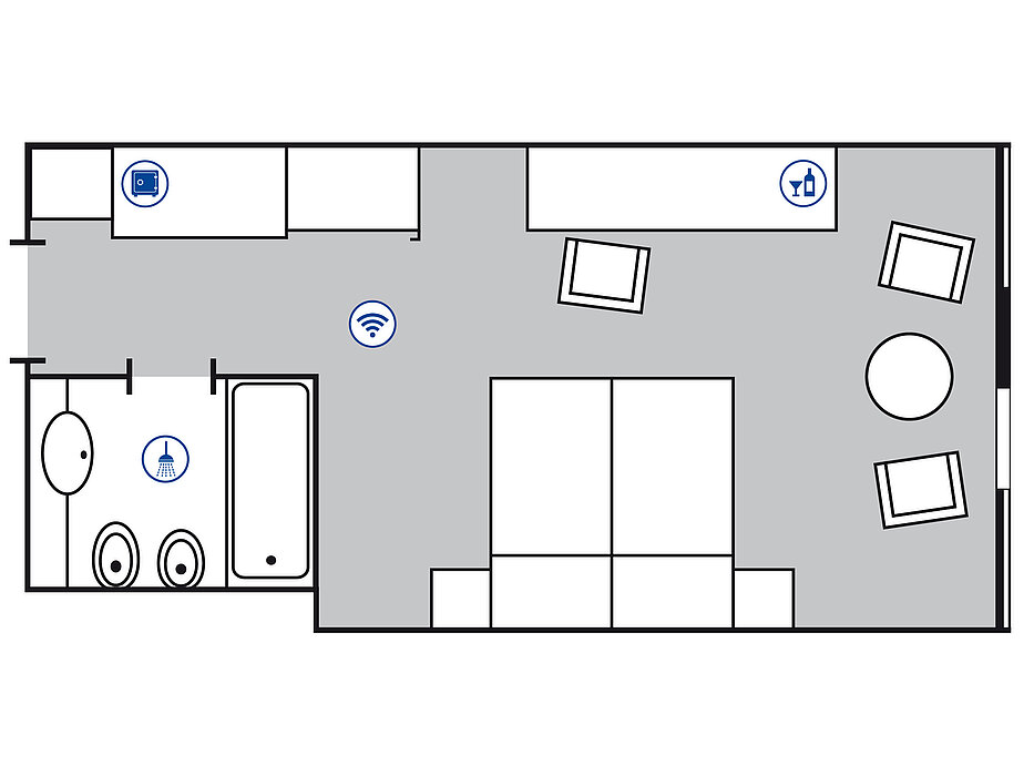 Plano de la habitación Classic | Maritim Airport Hotel Hannover
