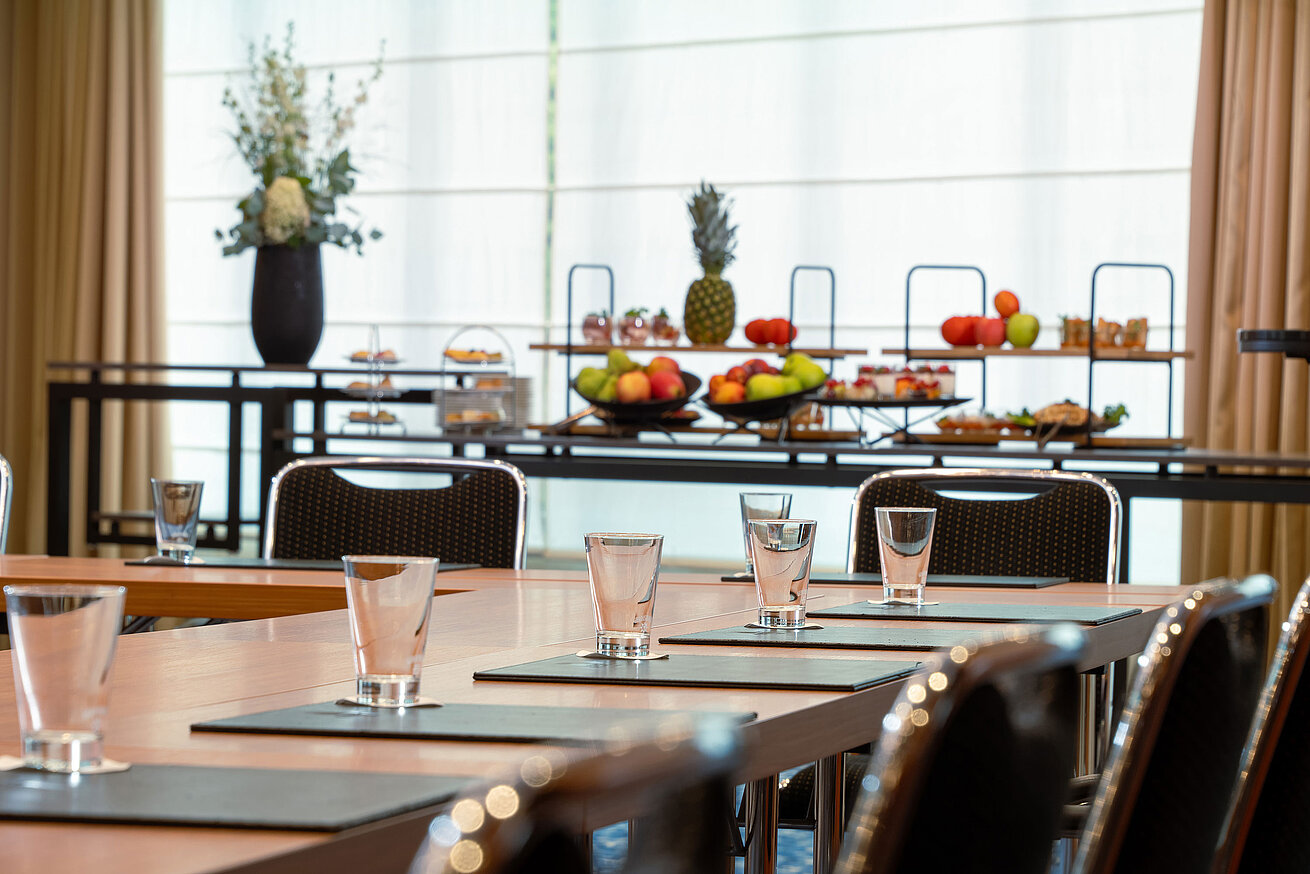 Catering conferenze con frutta fresca e snack al Maritim Hotel Düsseldorf