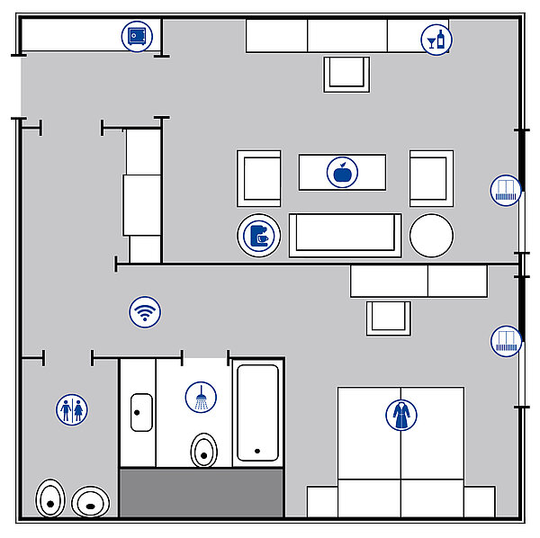 Plano de la habitación Suite Large | Maritim Hotel Darmstadt