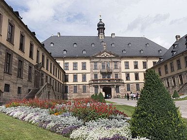 Historic Fulda City Palace with magnificent Baroque garden and impressive facade