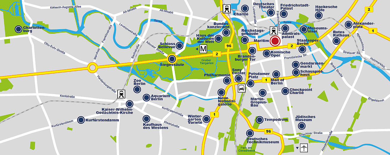 Plan d'accès Maritim proArte Hotel Berlin