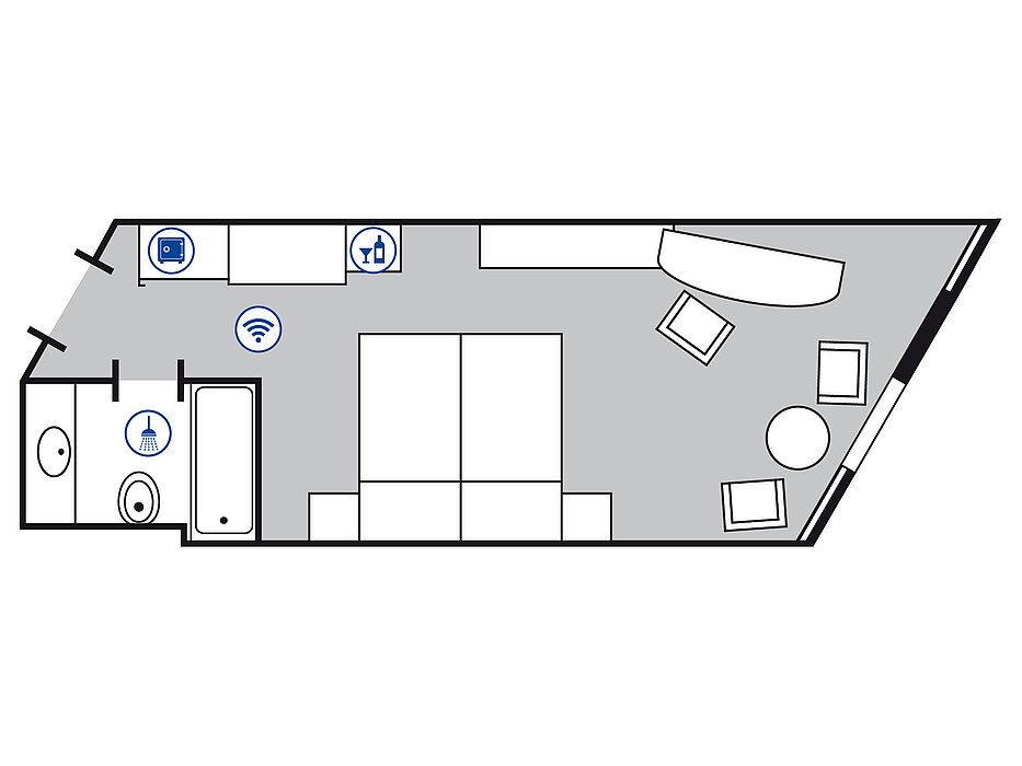 Plan de la chambre Comfort | Maritim Hotel Bad Homburg