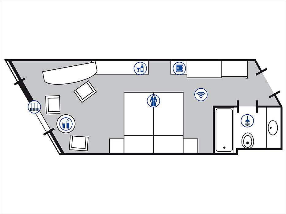 Plan de la chambre Superior | Maritim Hotel Bad Homburg