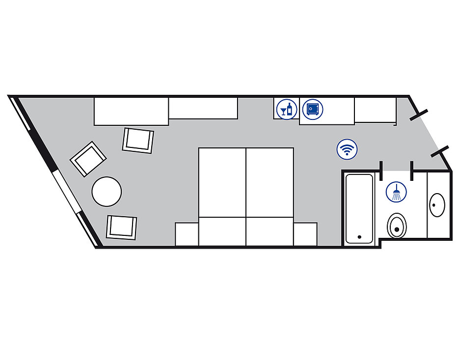 Plan de la chambre Classic | Maritim Hotel Bad Homburg