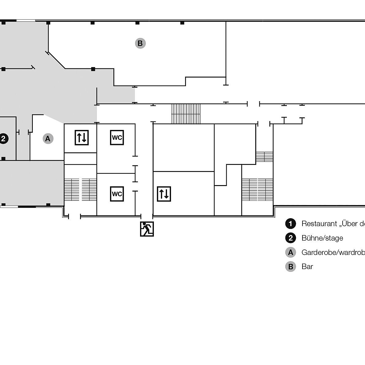 Floor plan, upper floor | Maritim Strandhotel Travemünde