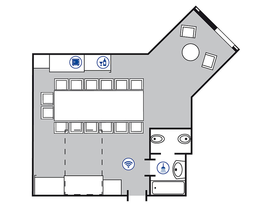 Plano de la habitación Suite Conference | Maritim Airport Hotel Hannover