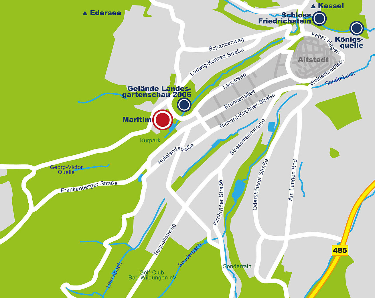 Plan d'accès Maritim Hotel Bad Wildungen