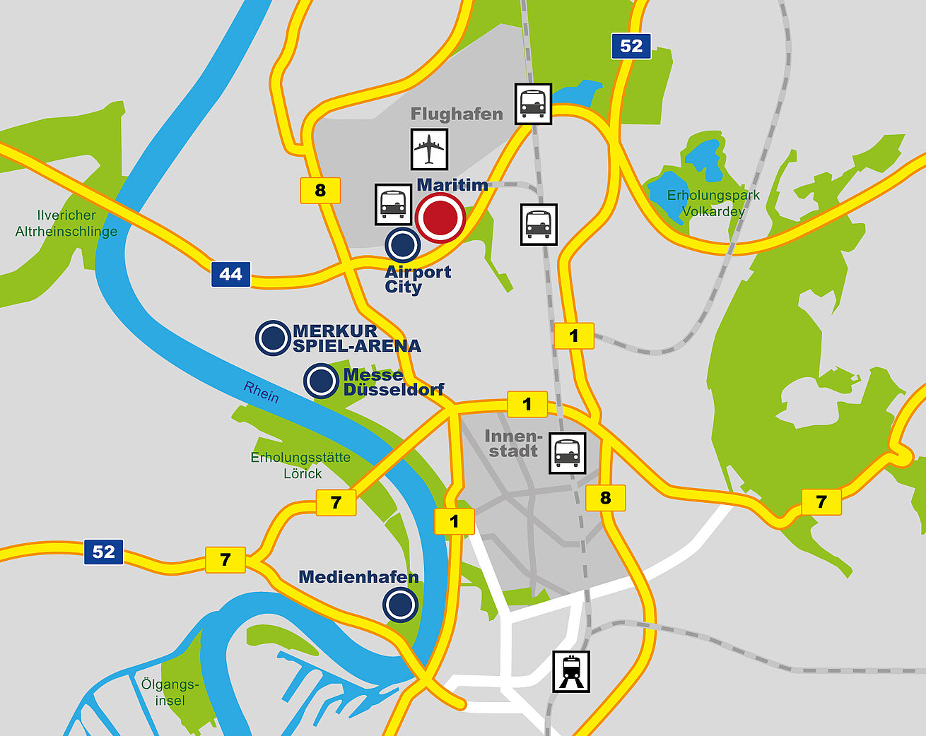 Vía de acceso Maritim Hotel Düsseldorf