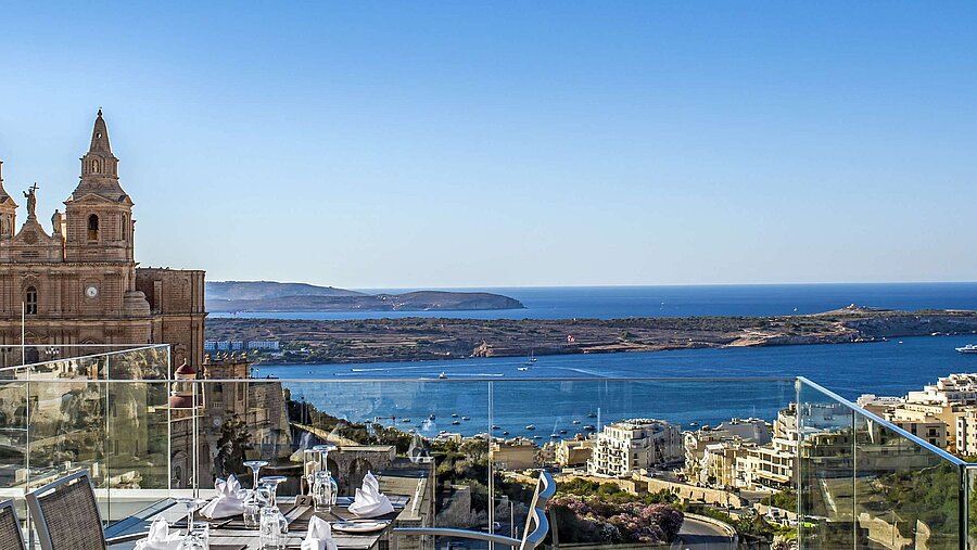 Sea view from the terrace | Maritim Antonine Hotel & Spa Malta