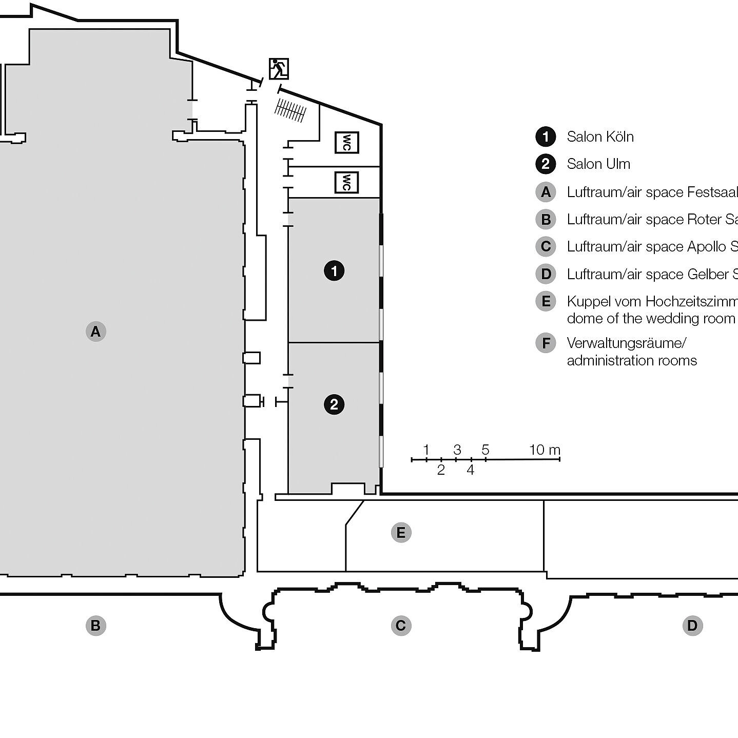 Plan d'étage, étage supérieur | Maritim Hotel am Schlossgarten Fulda