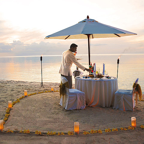 Sala da pranzo privata sulla spiaggia | Maritim Hotel Mauritius