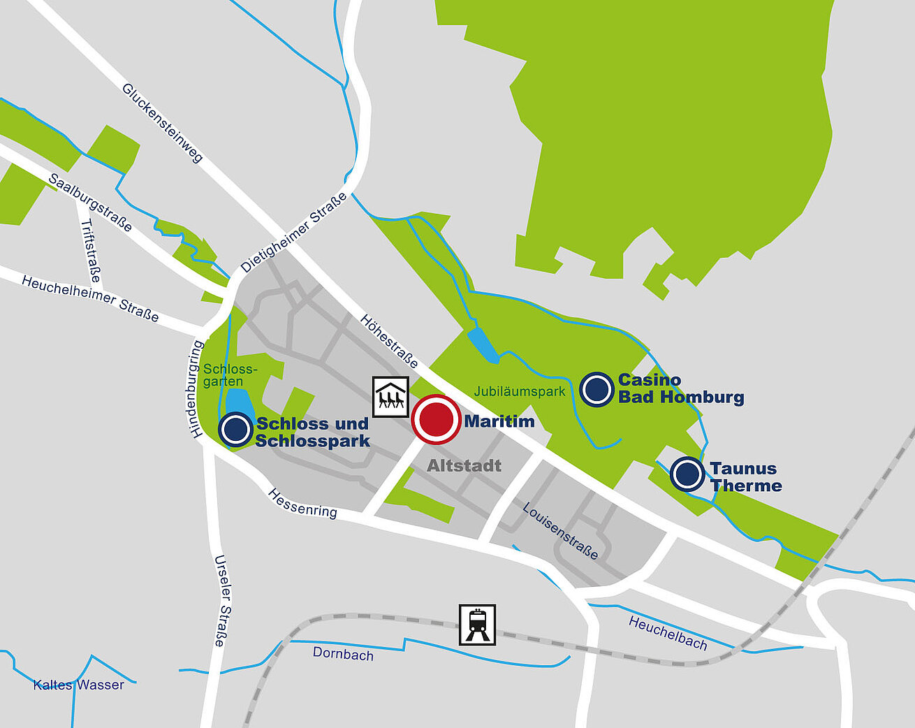 Vía de acceso Maritim Hotel Bad Homburg