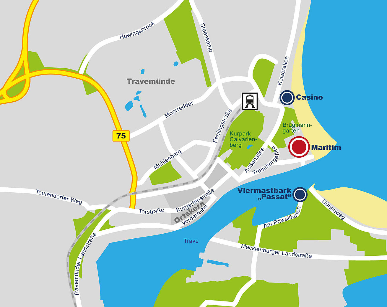 Vía de acceso Maritim Strandhotel Travemünde
