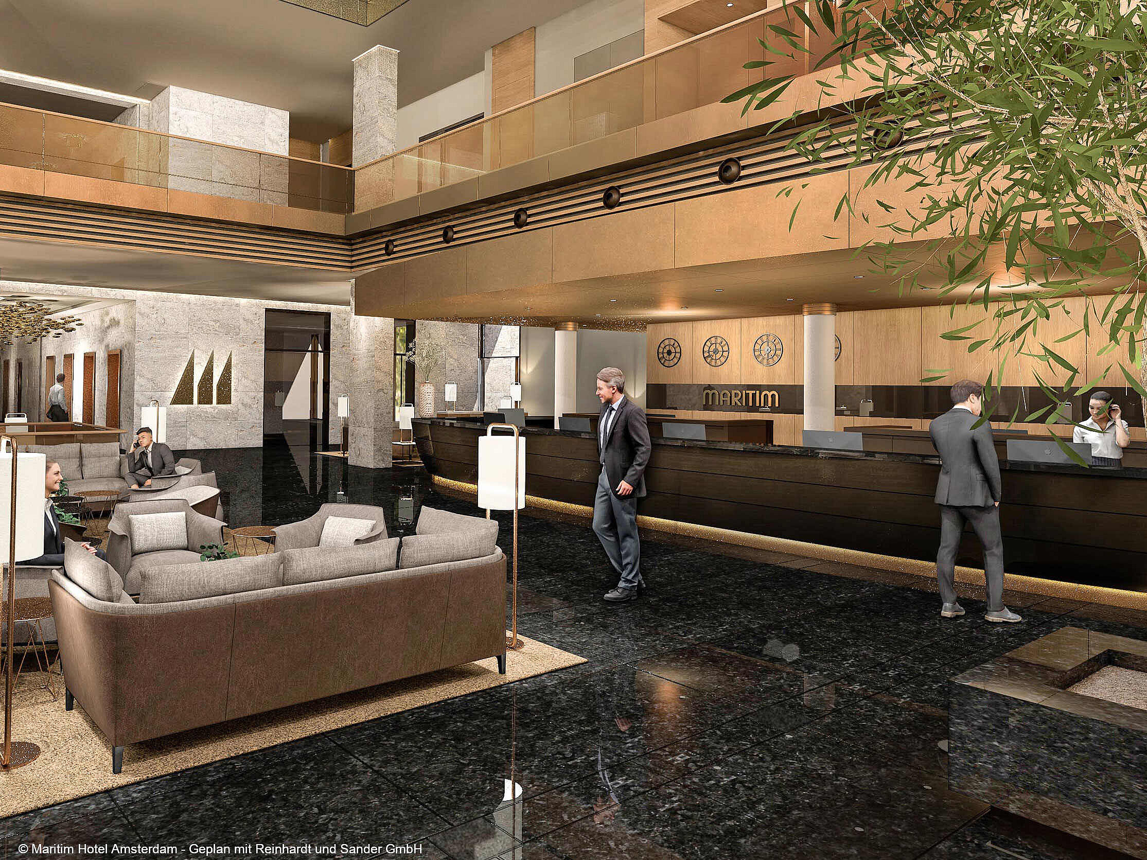 Réception © Maritim Hotel Amsterdam - Geplan mit Reinhardt und Sander GmbH