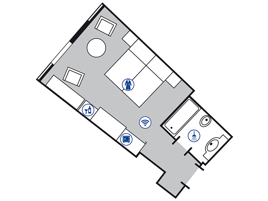 Plan de la chambre Superior | Maritim Hotel Ulm